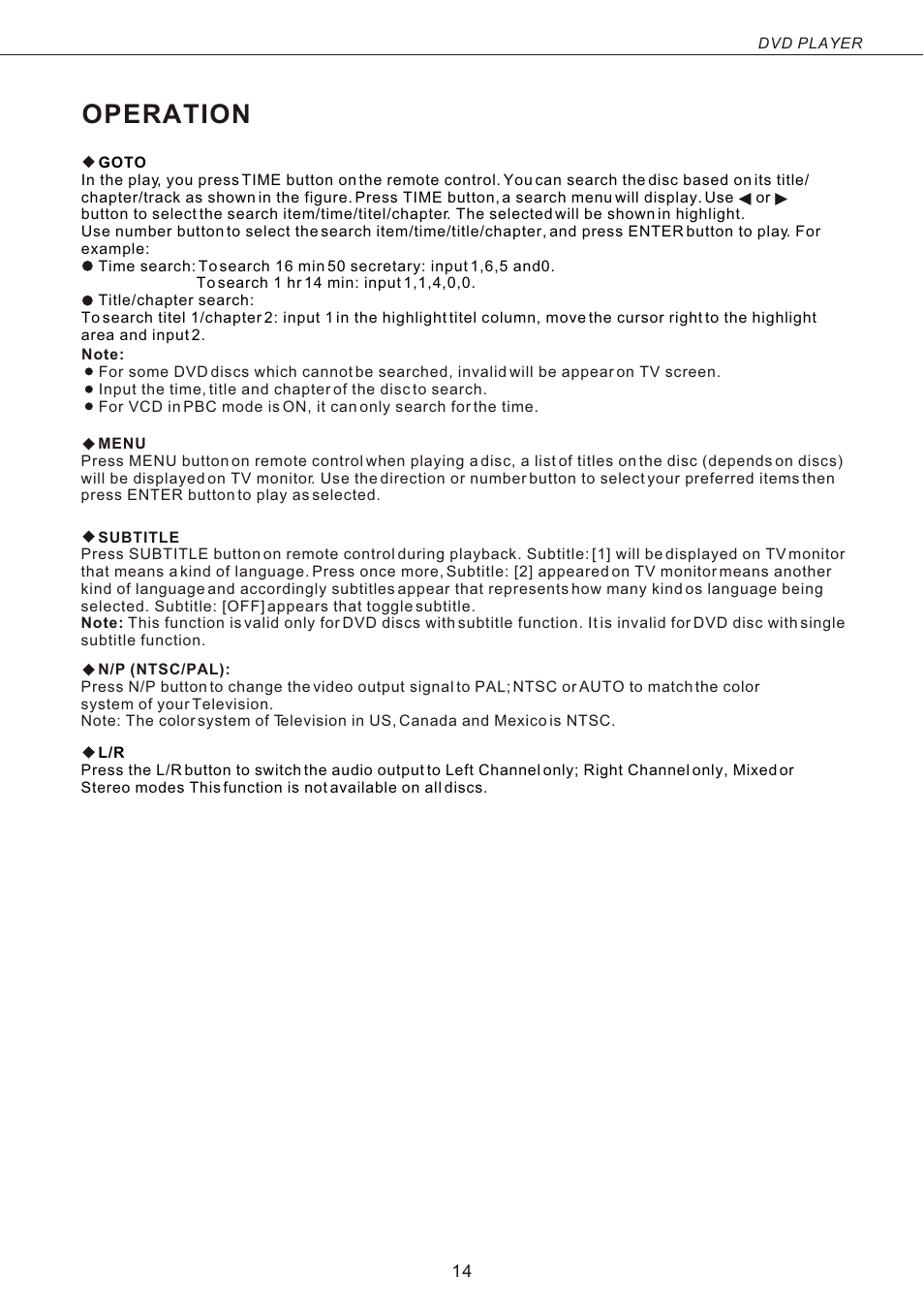 Т³гж 15, Operation | Naxa ND-842 User Manual | Page 15 / 20