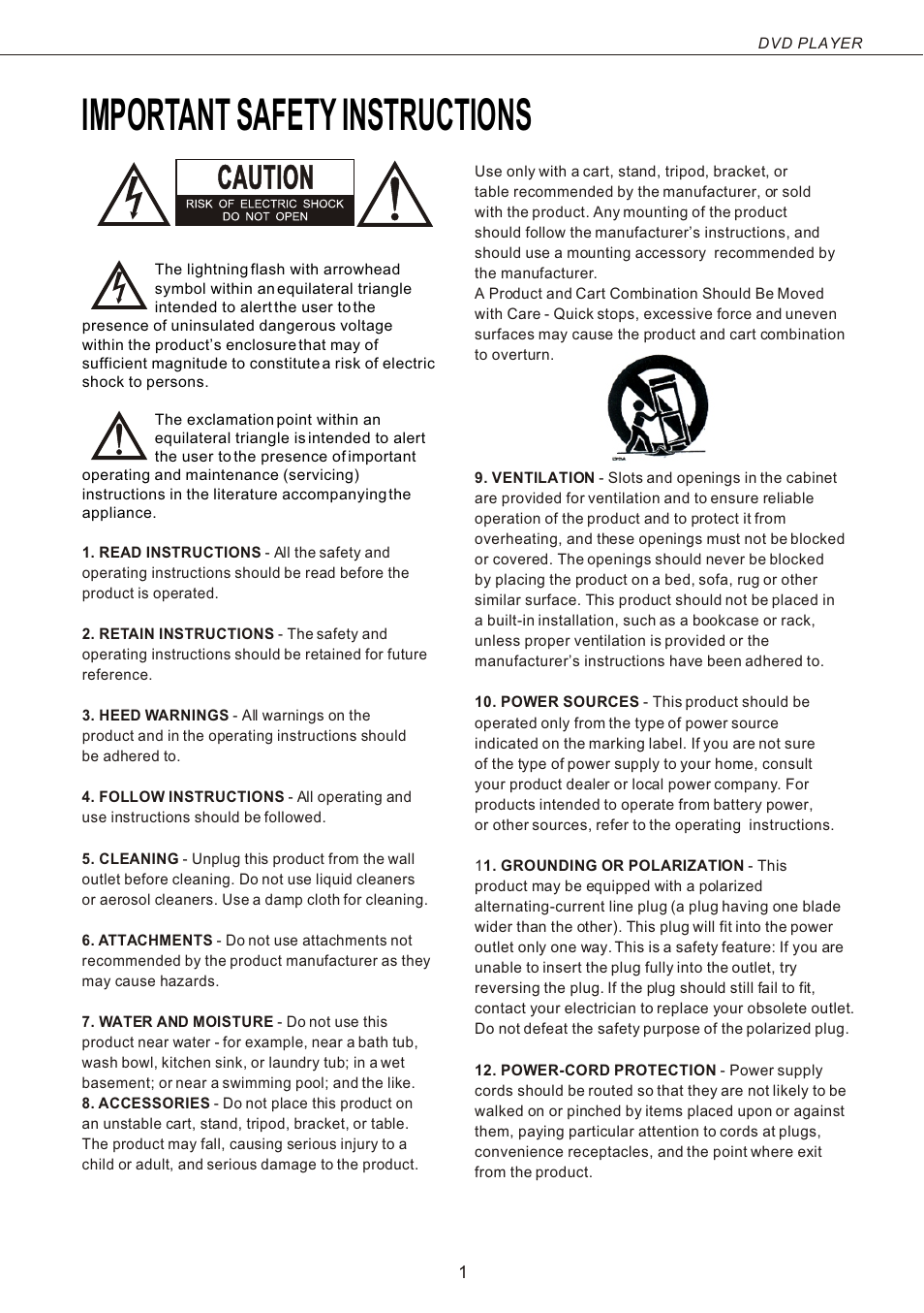 Т³гж 2, Important safety instructions | Naxa ND-842 User Manual | Page 2 / 20