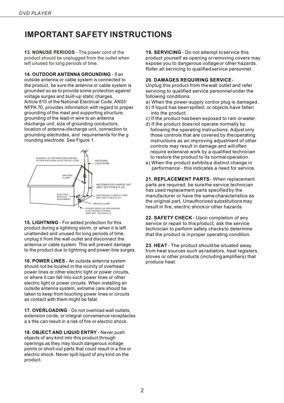 Т³гж 3, Important safety instructions | Naxa ND-842 User Manual | Page 3 / 20