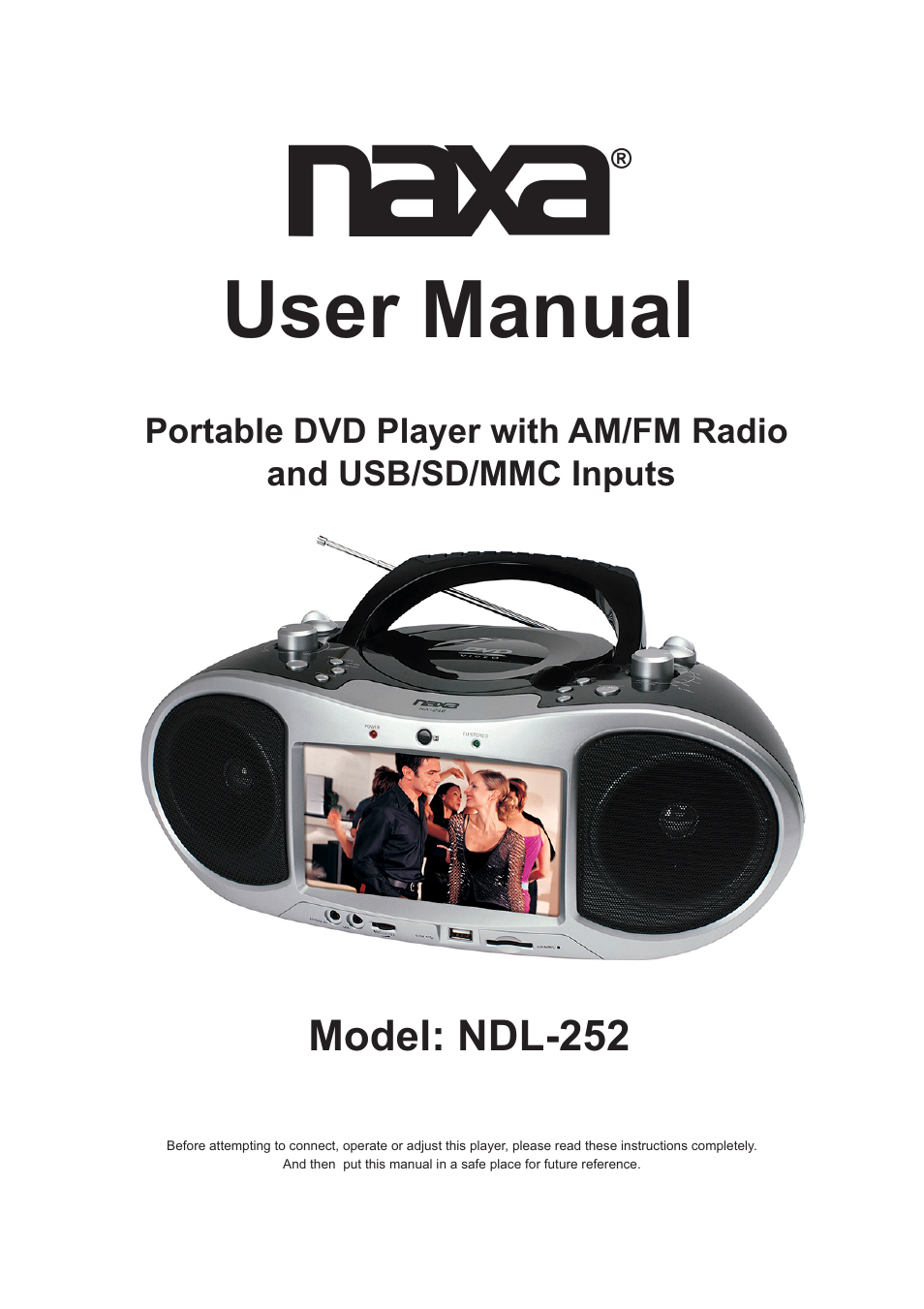 Naxa NDL-252 User Manual | 9 pages