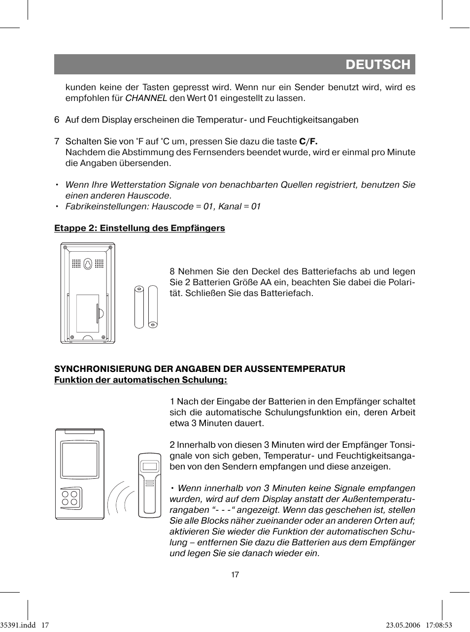 Deutsch | Vitek VT-3539 User Manual | Page 17 / 64