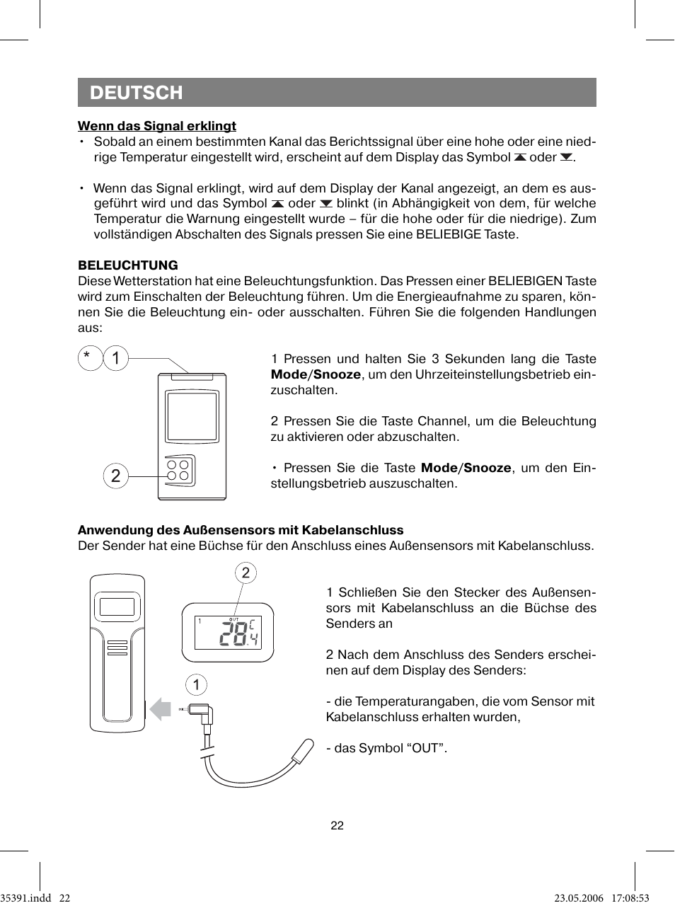 Deutsch | Vitek VT-3539 User Manual | Page 22 / 64