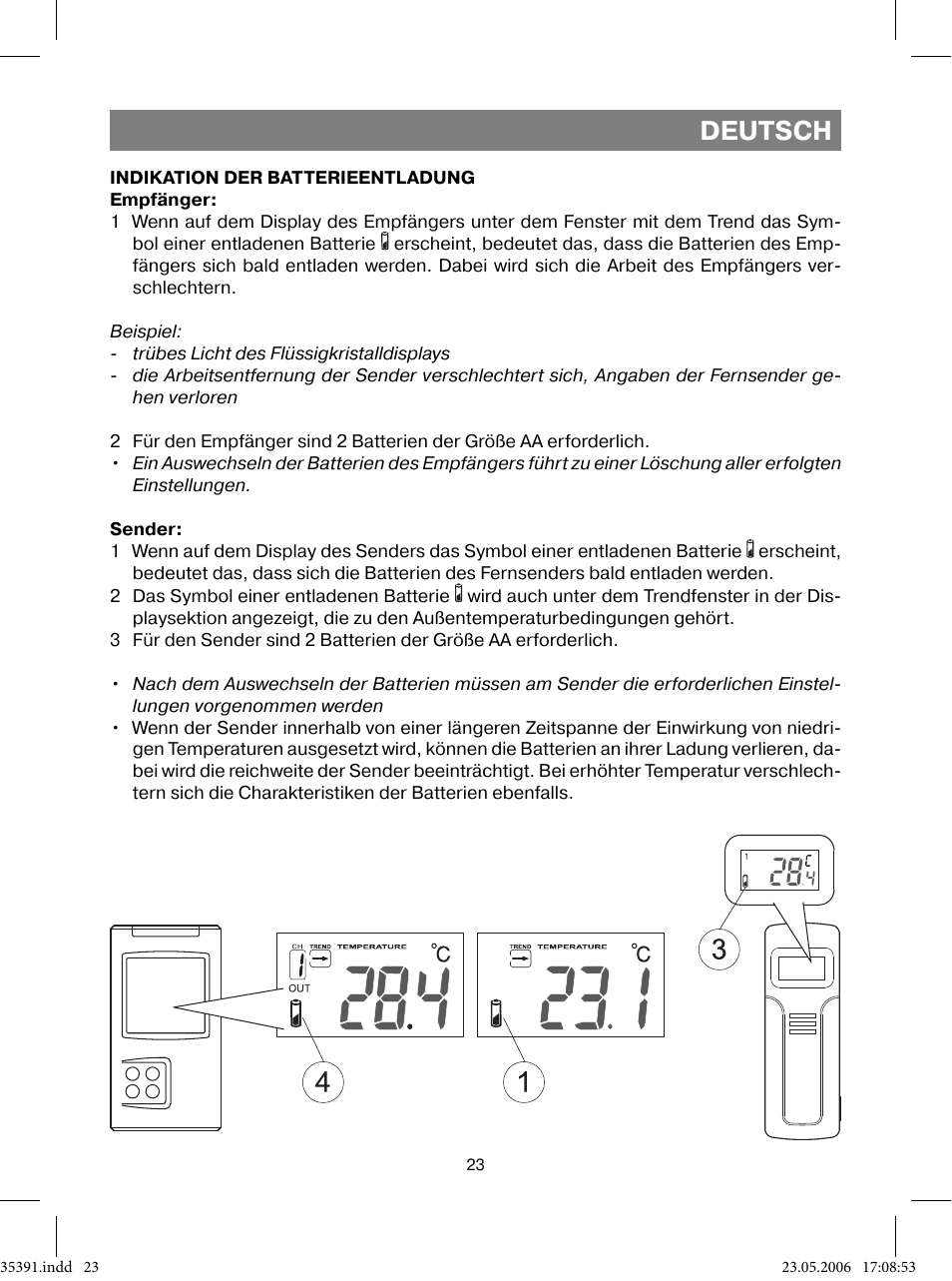 Deutsch | Vitek VT-3539 User Manual | Page 23 / 64