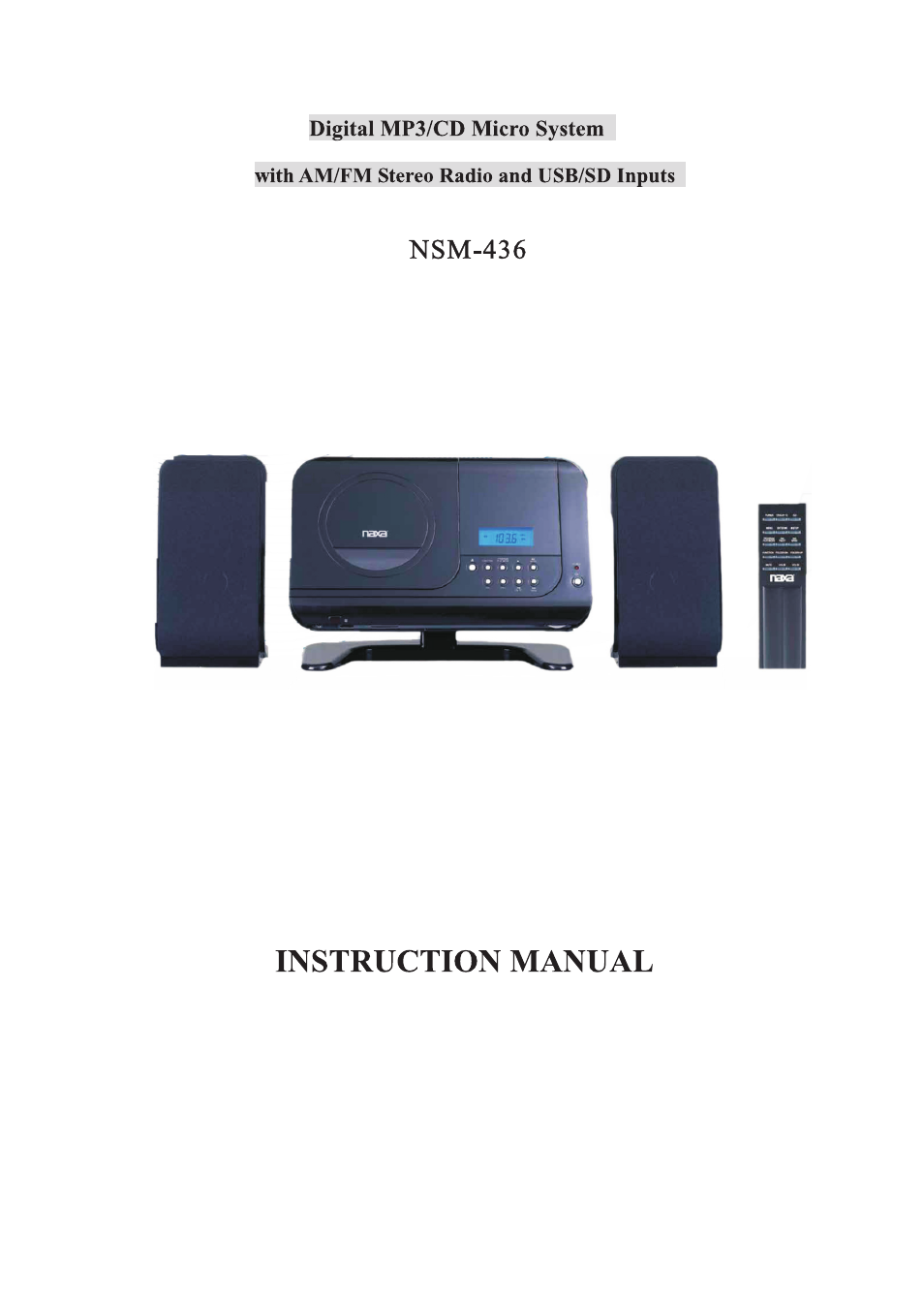 Naxa NSM-436 User Manual | 17 pages