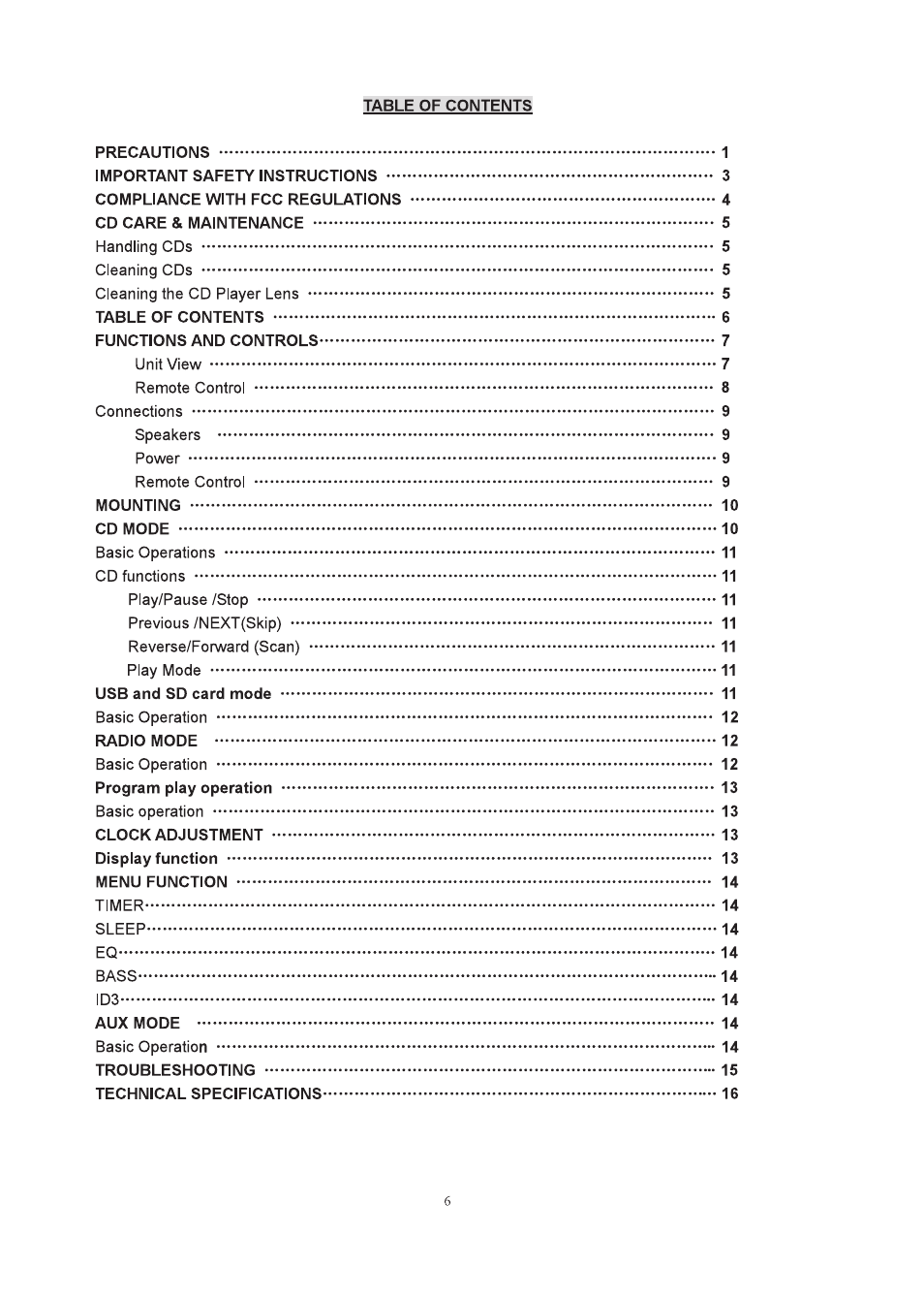 Naxa NSM-436 User Manual | Page 7 / 17