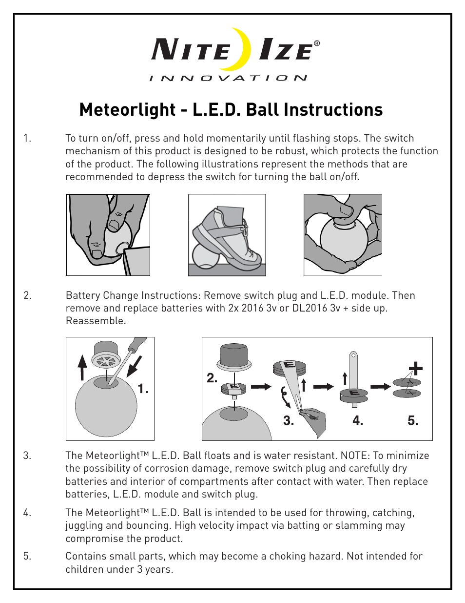 Niteize METEORLIGHT - LED BALL User Manual | 1 page