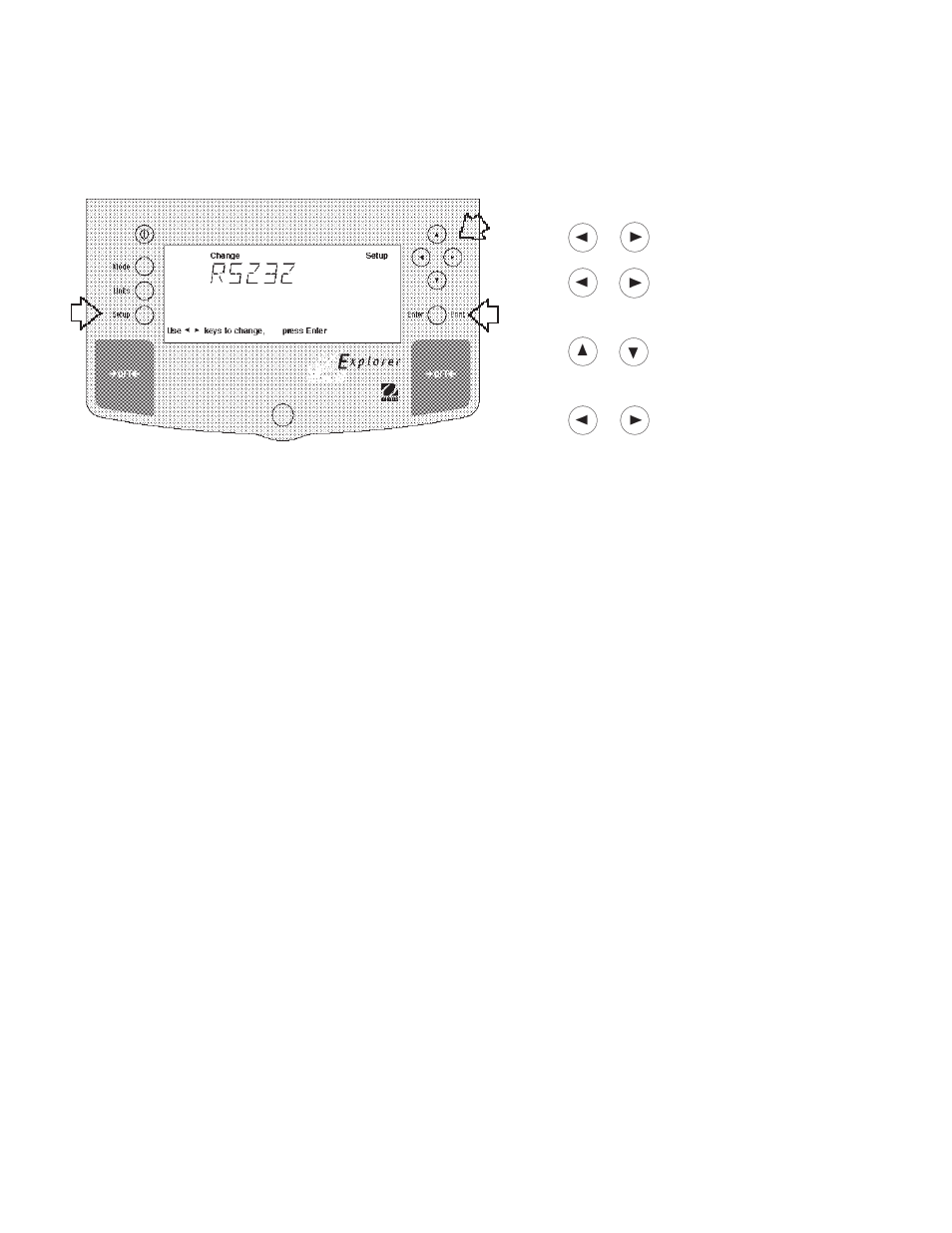 Rs232, 6 rs 232, 6 rs232 | Baud rate, Parity, Data bits, Stop bits, Lock, Procedure | Ohaus E1M110 Explorer Balances User Manual | Page 31 / 47