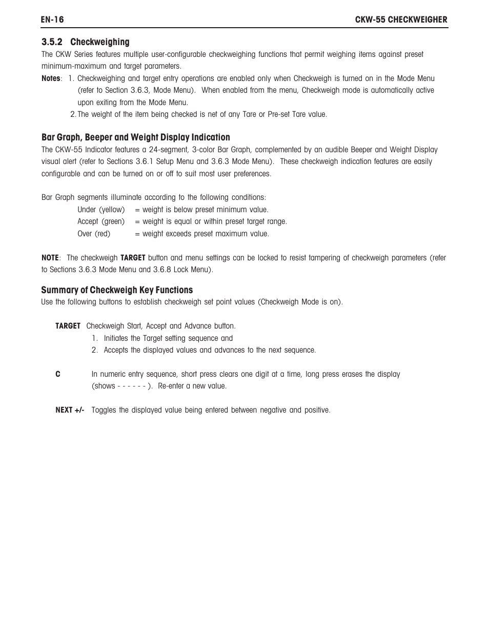 Ohaus CKW WASHDOWN CHECKWEIGHING SCALES_INDICATOR Manual en User Manual | Page 20 / 68