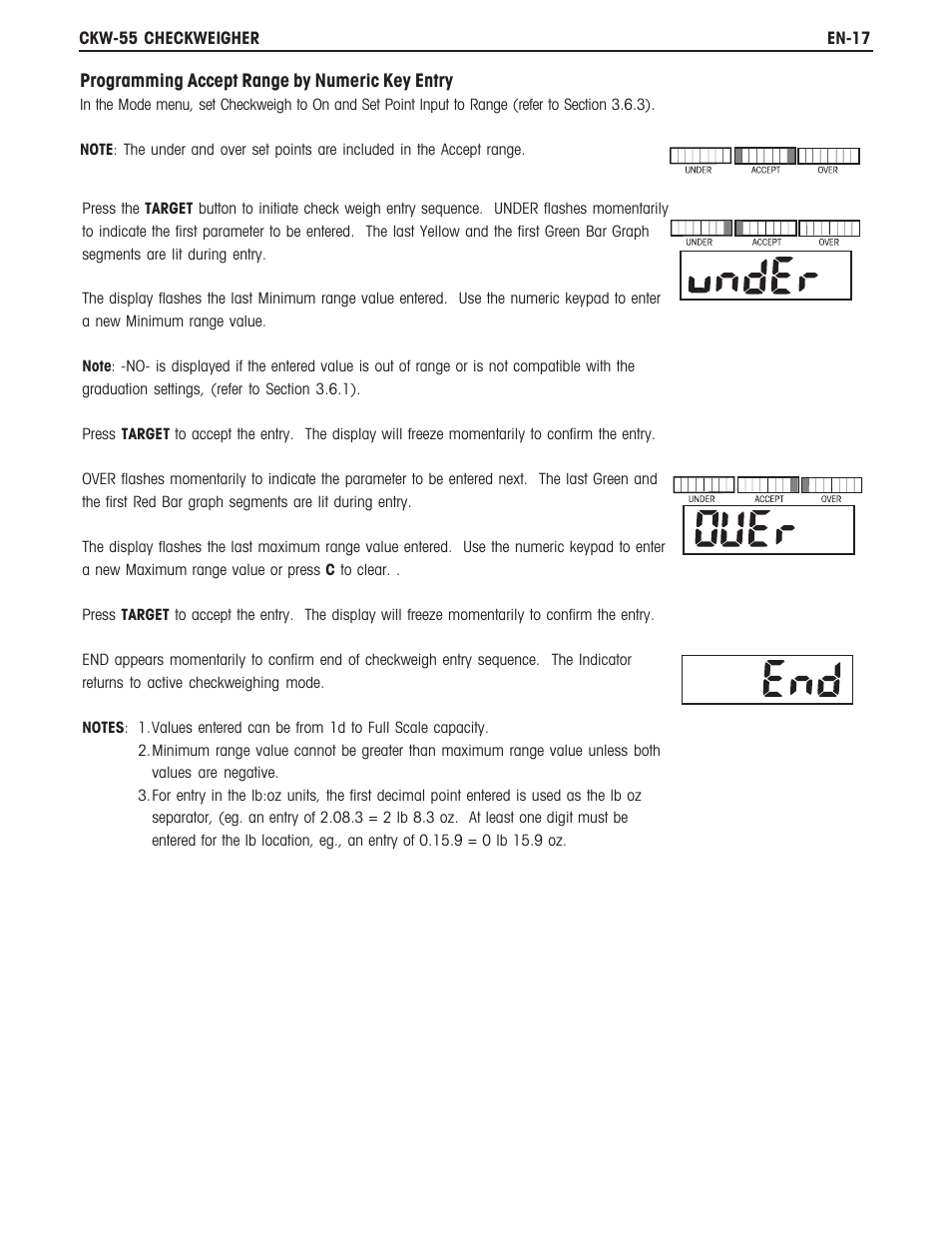 Ohaus CKW WASHDOWN CHECKWEIGHING SCALES_INDICATOR Manual en User Manual | Page 21 / 68
