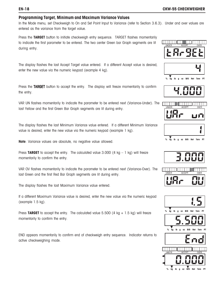 Ohaus CKW WASHDOWN CHECKWEIGHING SCALES_INDICATOR Manual en User Manual | Page 22 / 68