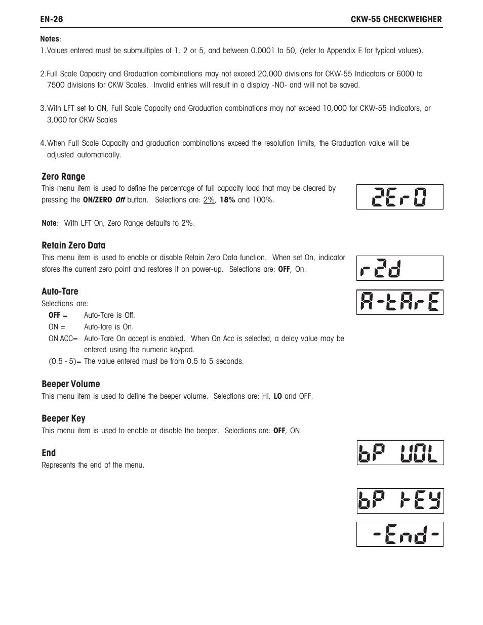 Ohaus CKW WASHDOWN CHECKWEIGHING SCALES_INDICATOR Manual en User Manual | Page 30 / 68