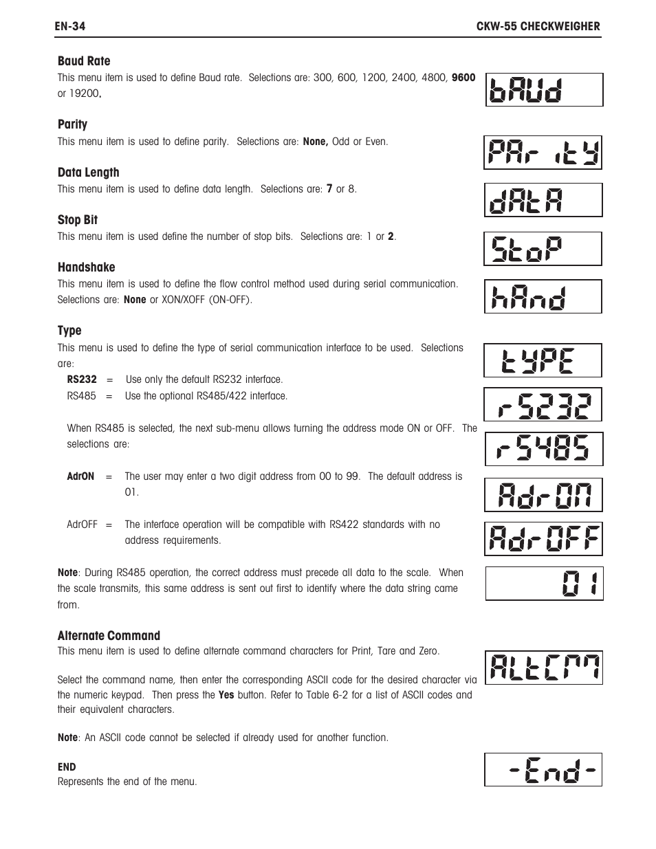 Ohaus CKW WASHDOWN CHECKWEIGHING SCALES_INDICATOR Manual en User Manual | Page 38 / 68