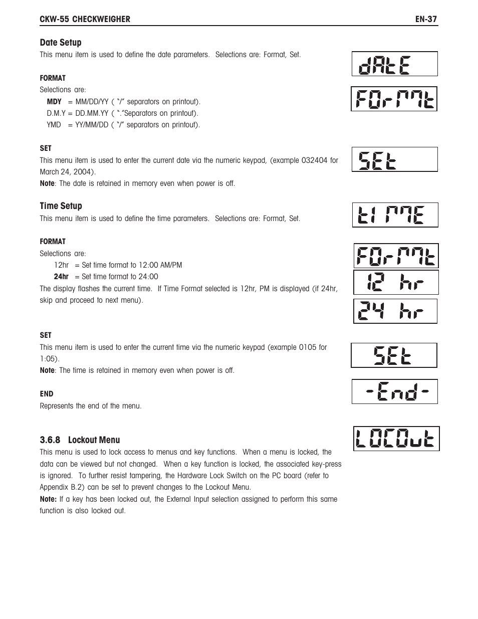 Ohaus CKW WASHDOWN CHECKWEIGHING SCALES_INDICATOR Manual en User Manual | Page 41 / 68