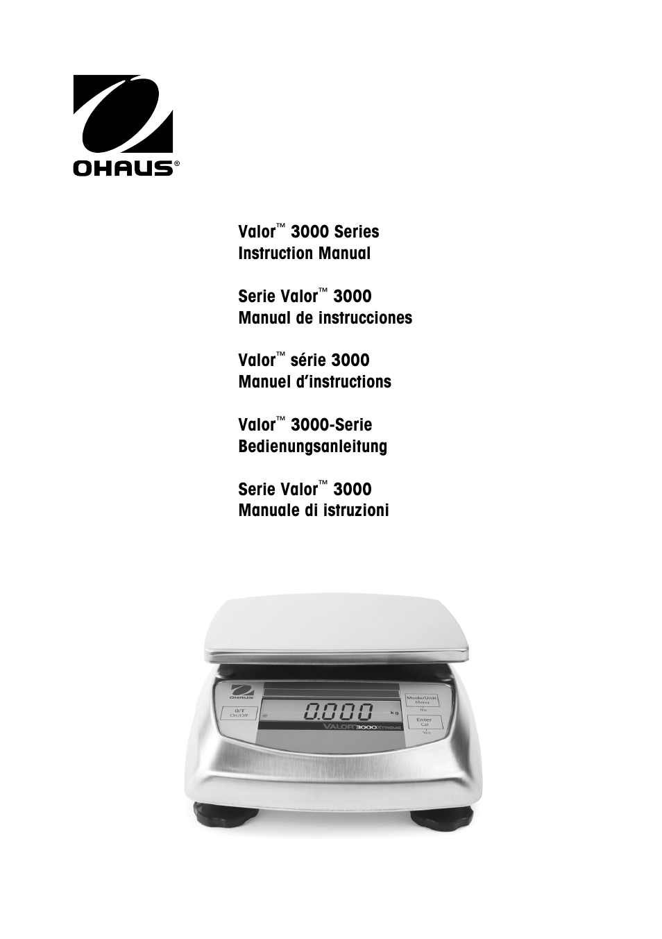 Ohaus Valor 3000 COMPACT FOOD SCALES Manual multi User Manual | 104 pages