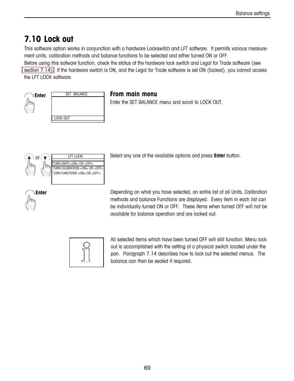 10 lock out | Ohaus Voyager Balances User Manual | Page 133 / 329