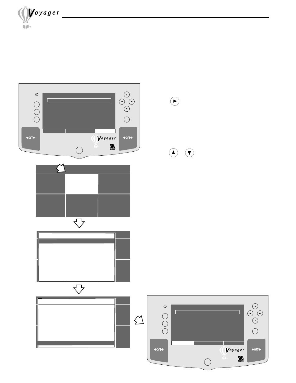 Setting measuring unit, 4 setting measuring unit, Procedure | Ohaus Voyager Balances User Manual | Page 18 / 329