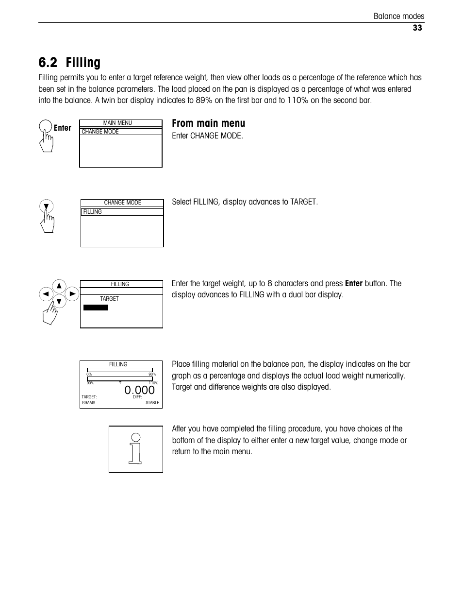 Filling, 2filling | Ohaus Voyager Balances User Manual | Page 186 / 329