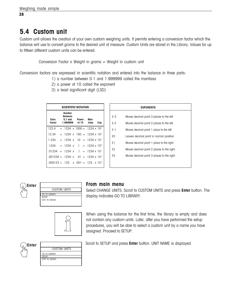 Custom unit, 4 custom unit, 28 weighing made simple | Ohaus Voyager Balances User Manual | Page 269 / 329