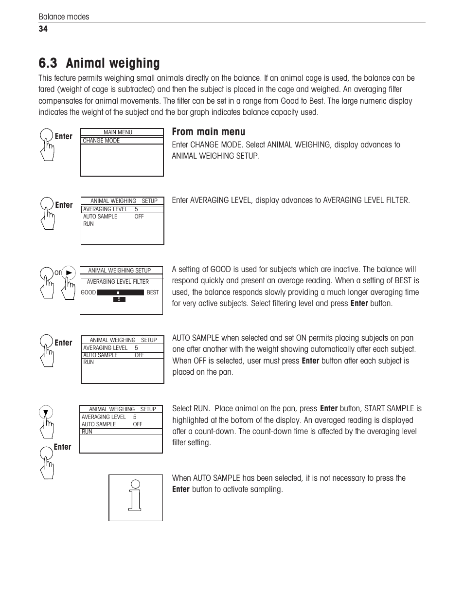 Animal weighing, 3 animal weighing | Ohaus Voyager Balances User Manual | Page 275 / 329