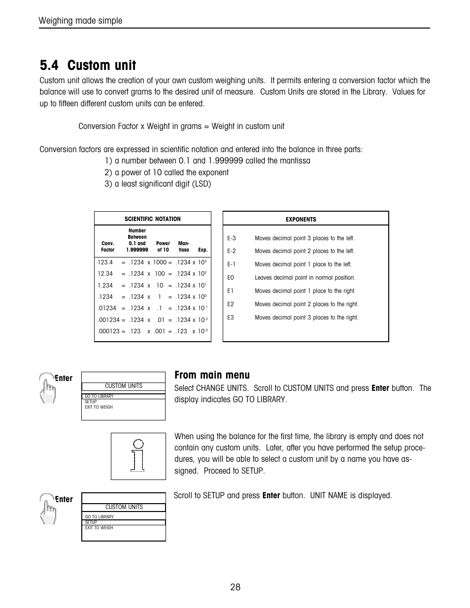 Custom unit, 4 custom unit, Weighing made simple | Ohaus Voyager Balances User Manual | Page 92 / 329