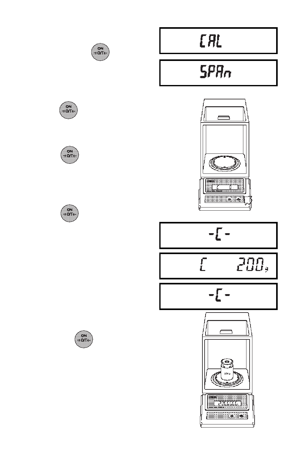 Span calibration | Ohaus AS Series Electronic Balances User Manual | Page 14 / 89