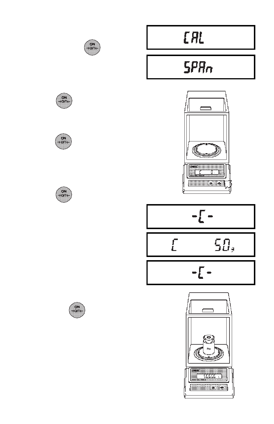 Span calibration | Ohaus AS Series Electronic Balances User Manual | Page 48 / 89
