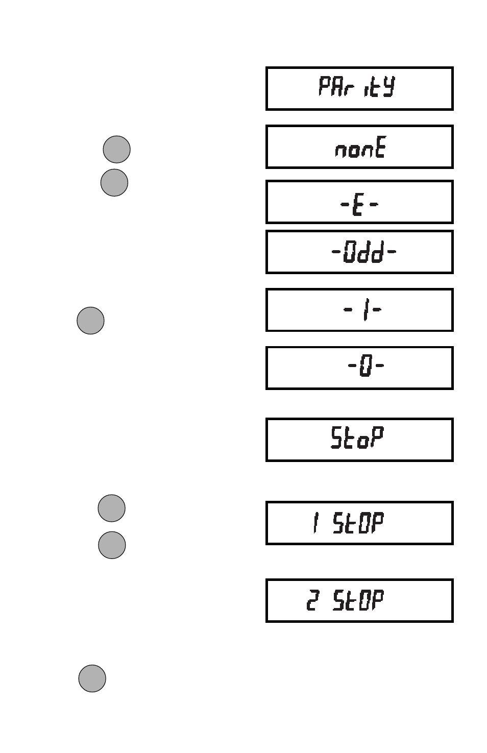 Parity, Stop bits | Ohaus AS Series Electronic Balances User Manual | Page 79 / 89