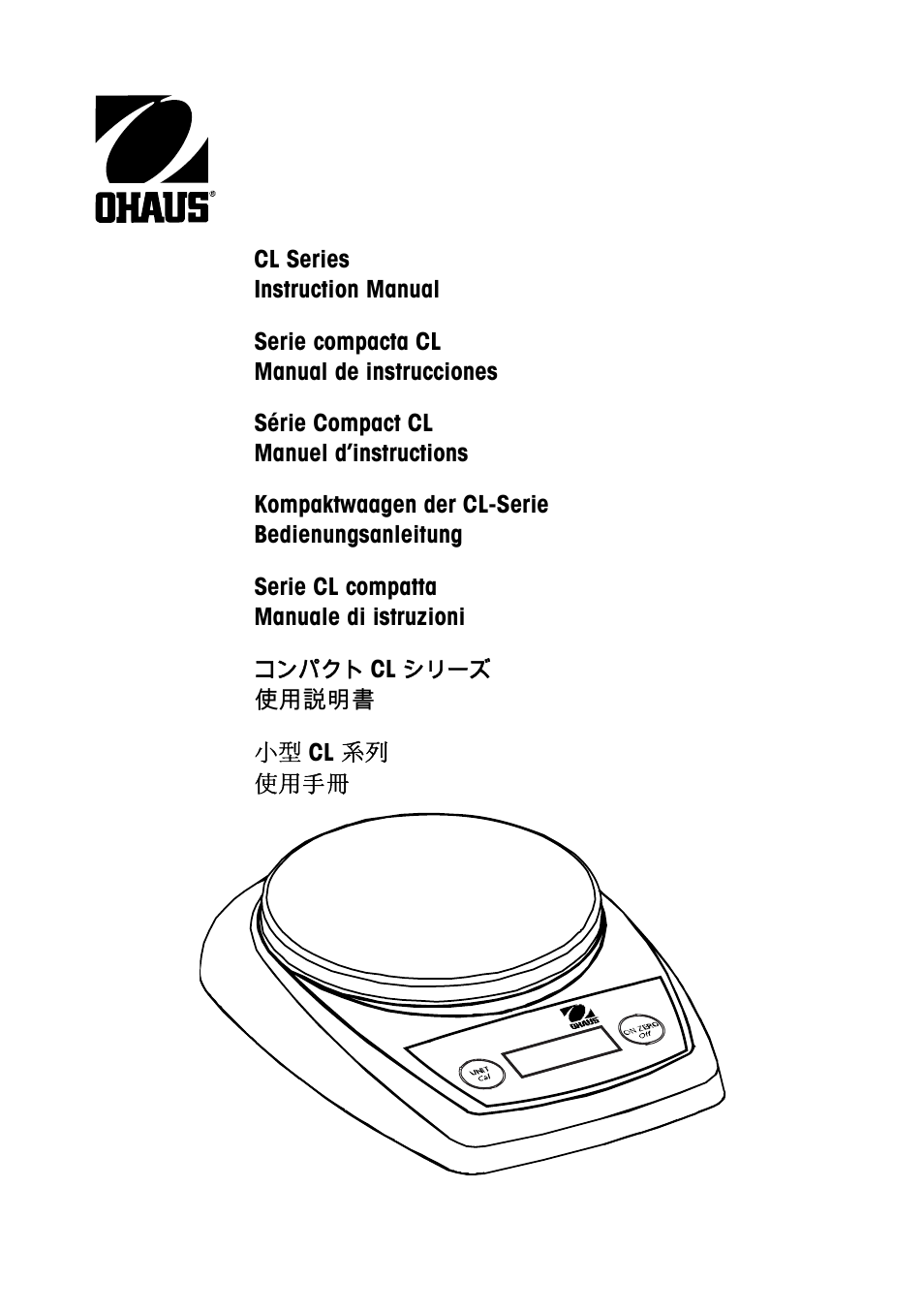 Ohaus CL PORTABLE BALANCES Manual multi User Manual | 44 pages