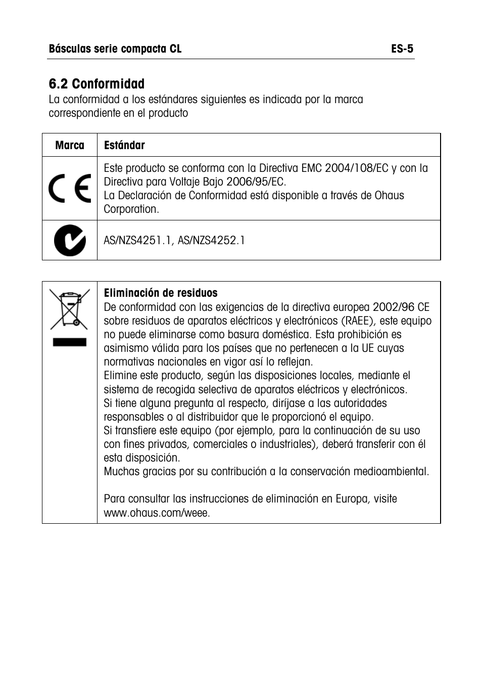 Ohaus CL PORTABLE BALANCES Manual multi User Manual | Page 12 / 44