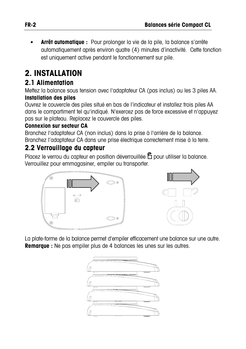 Installation | Ohaus CL PORTABLE BALANCES Manual multi User Manual | Page 15 / 44