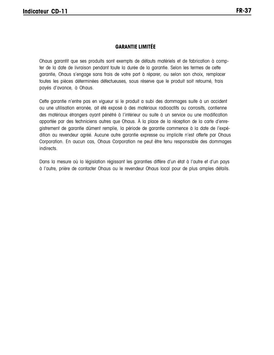 Ohaus CD-11 Indicator Manual multi User Manual | Page 119 / 120