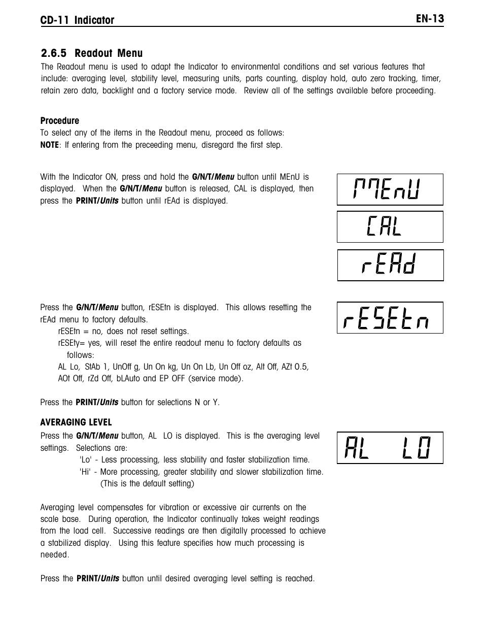 Ohaus CD-11 Indicator Manual multi User Manual | Page 19 / 120