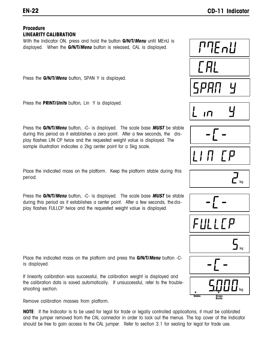 En-22 cd-11 indicator | Ohaus CD-11 Indicator Manual multi User Manual | Page 28 / 120