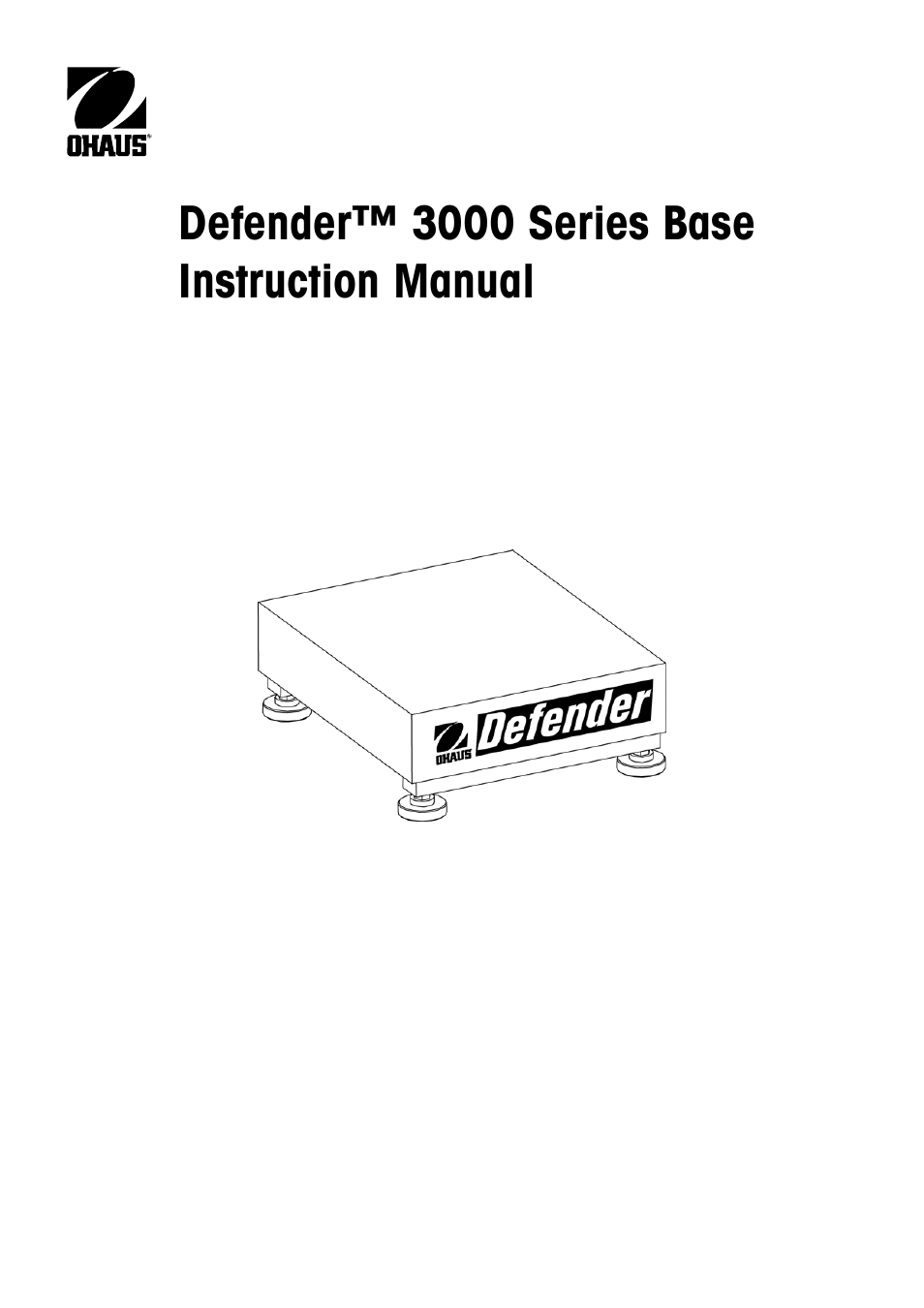 Ohaus DEFENDER 3000 BENCH SCALES Base Manual en User Manual | 8 pages