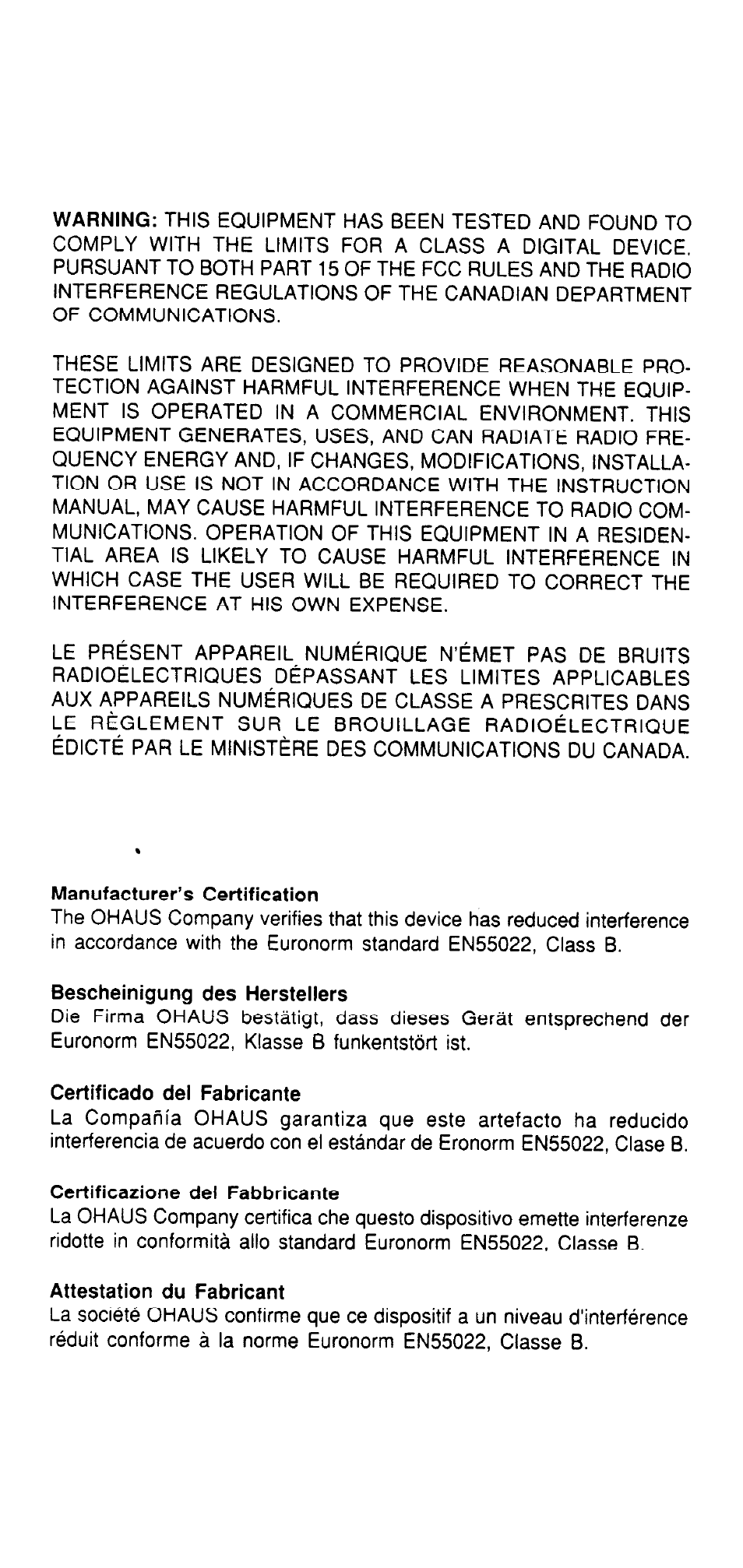 Ohaus DS Series Electronic Digital Bench Scales User Manual | Page 2 / 38