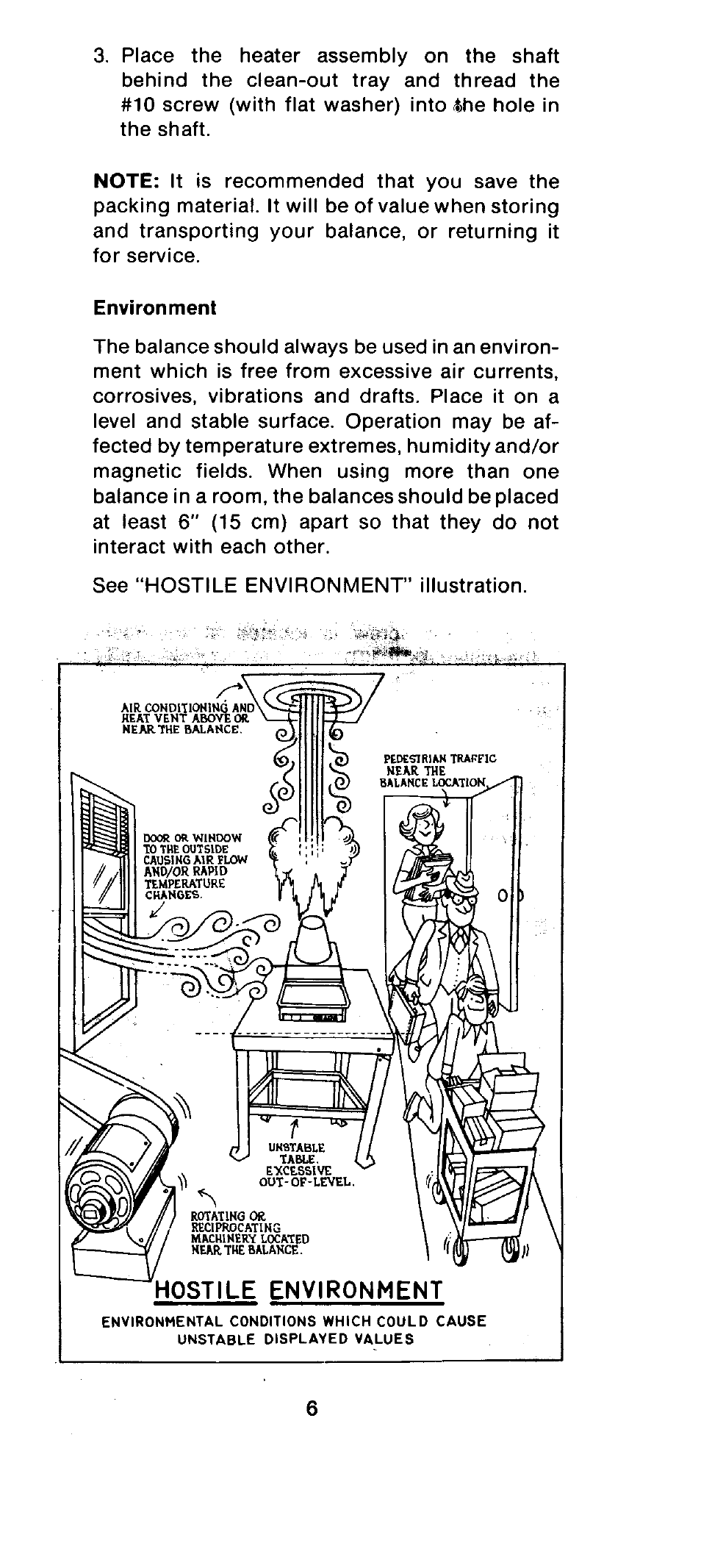 Environment | Ohaus MB301 Electronic Balances User Manual | Page 6 / 29