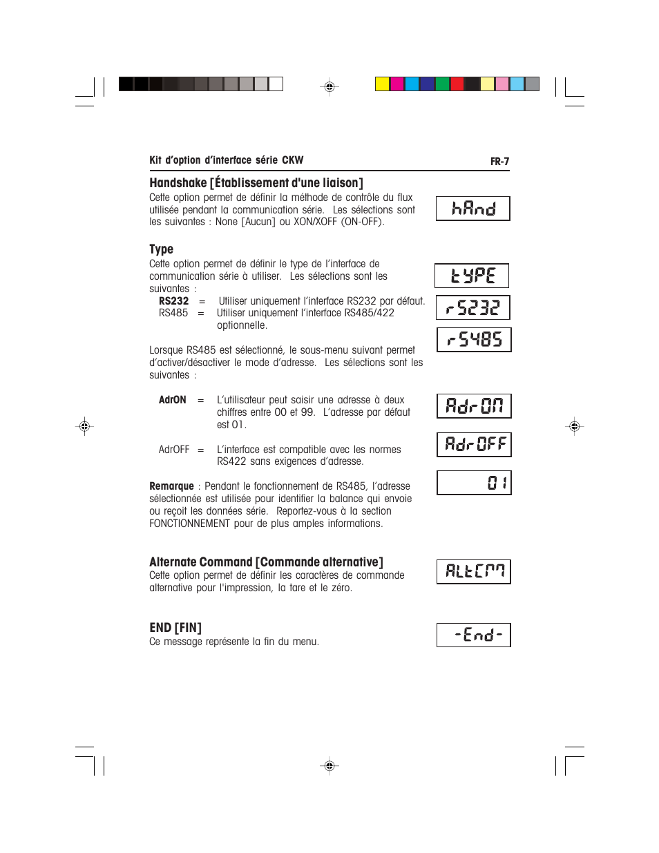 Ohaus CKW WASHDOWN CHECKWEIGHING SCALES_INDICATOR CKW RS485_422 Serial Interface Option Kit Manual multi User Manual | Page 28 / 52