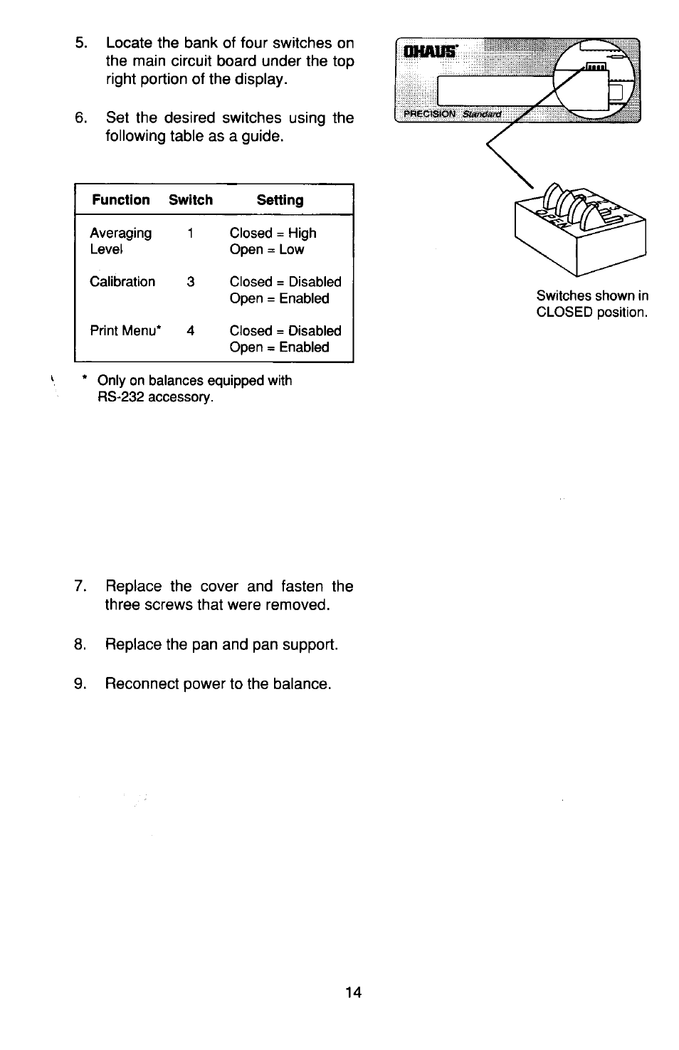 Ohaus TS Series Electronic Balance User Manual | Page 14 / 77