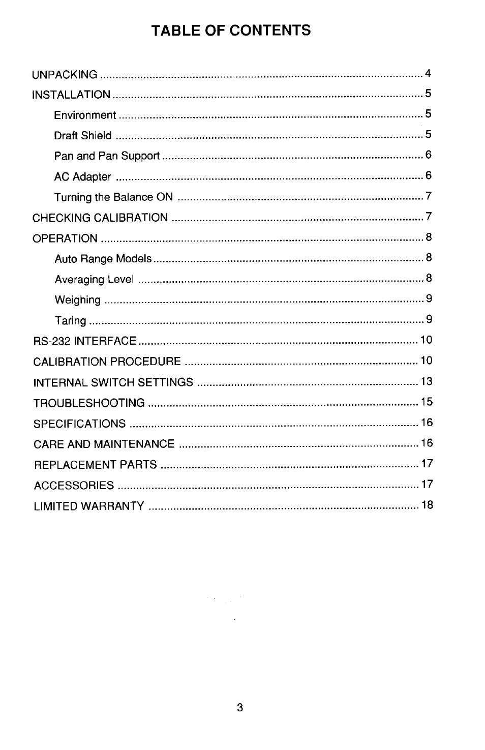 Ohaus TS Series Electronic Balance User Manual | Page 3 / 77