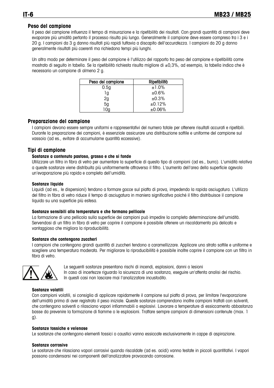 Ohaus MB23 MOISTURE ANALYZER Manual it User Manual | Page 49 / 56