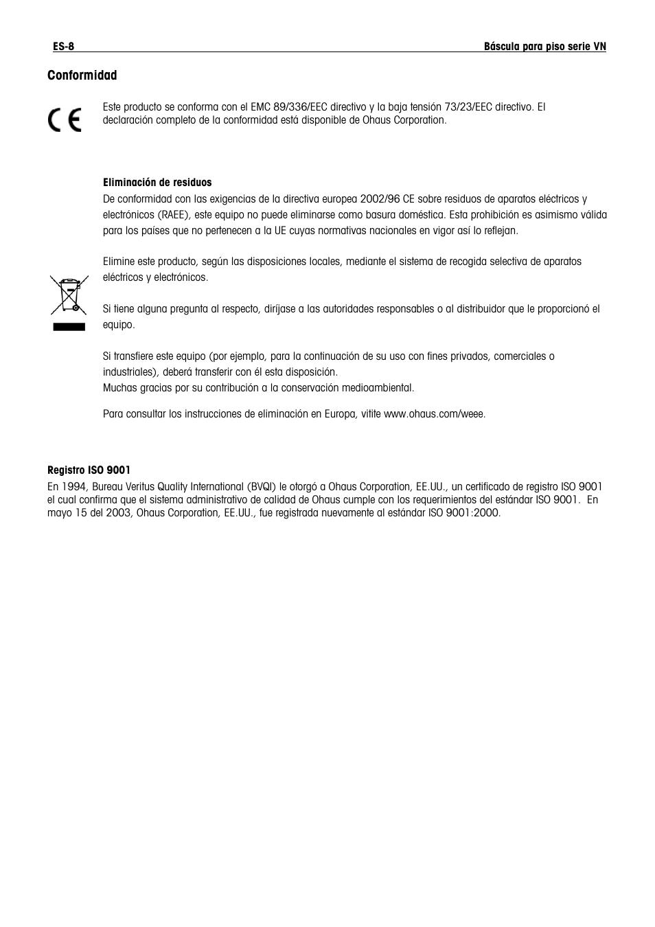 Ohaus VN Series Floor Scale Manual multi User Manual | Page 20 / 33