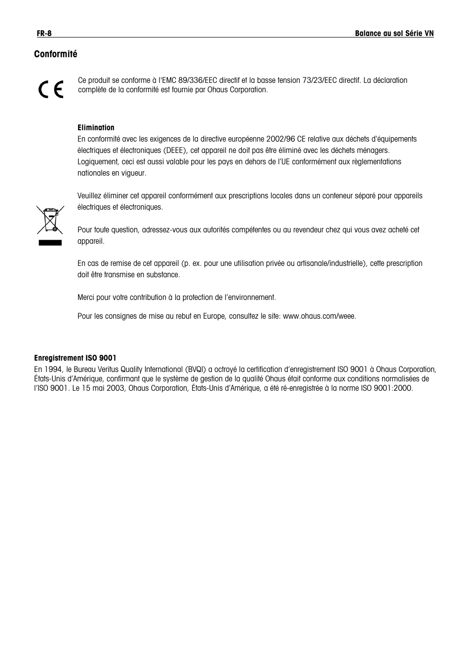 Ohaus VN Series Floor Scale Manual multi User Manual | Page 30 / 33