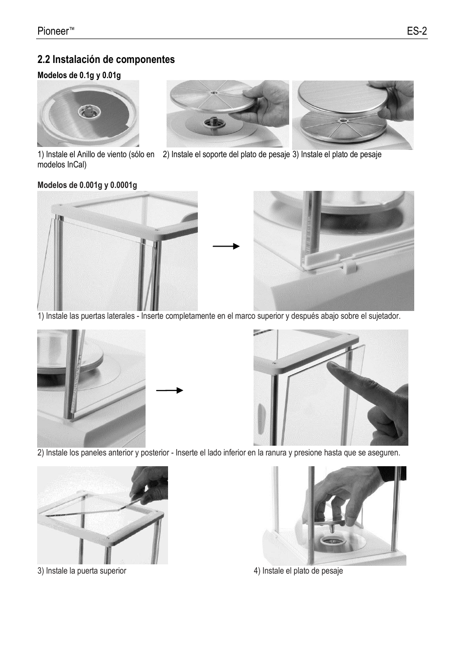 Ohaus PIONEER ANALYTICAL AND PRECISION BALANCES Manual fr User Manual | Page 14 / 34