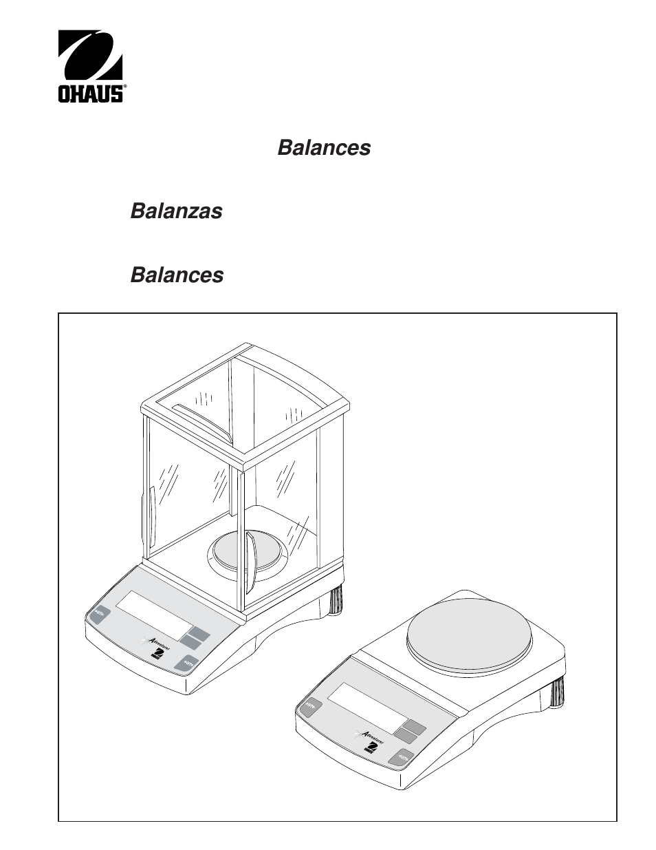 Ohaus ADVENTURER BALANCES Manual multi User Manual | 24 pages