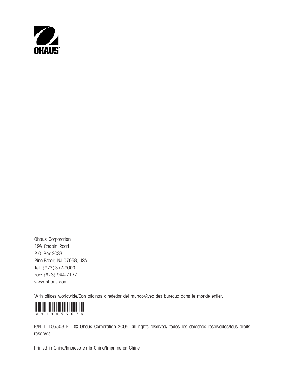 Ohaus ADVENTURER BALANCES Manual multi User Manual | Page 24 / 24