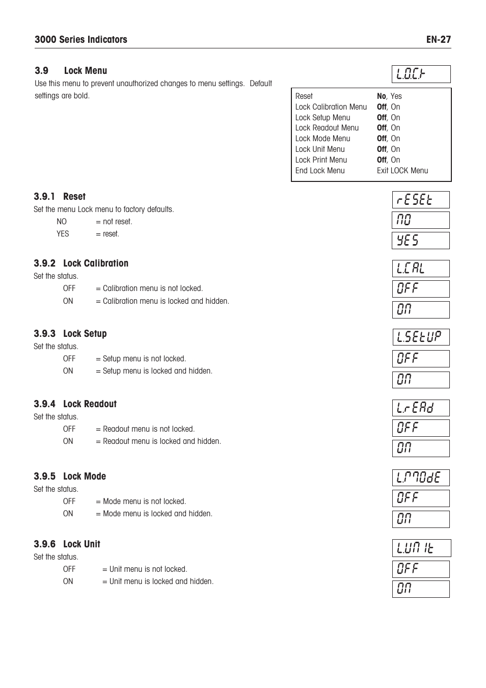 Ohaus DEFENDER 3000 METAL WEIGHING INDICATOR Manual en User Manual | Page 29 / 48