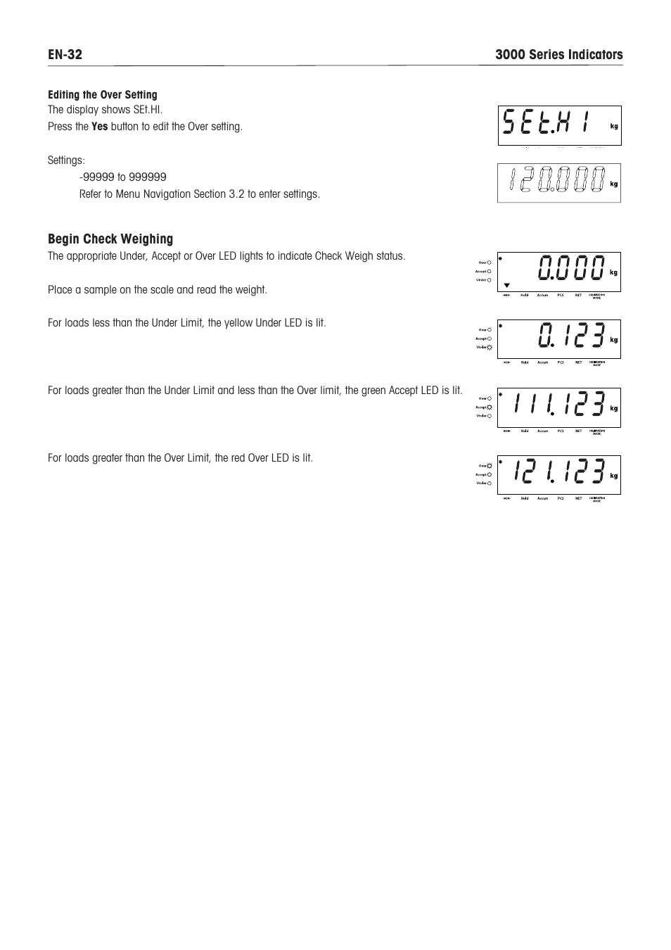 Ohaus DEFENDER 3000 METAL WEIGHING INDICATOR Manual en User Manual | Page 34 / 48