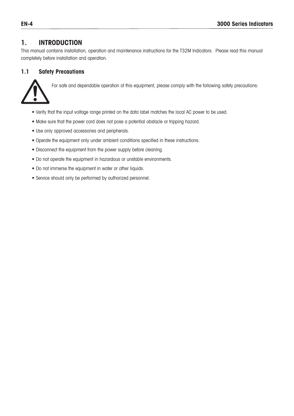 Introduction | Ohaus DEFENDER 3000 METAL WEIGHING INDICATOR Manual en User Manual | Page 6 / 48