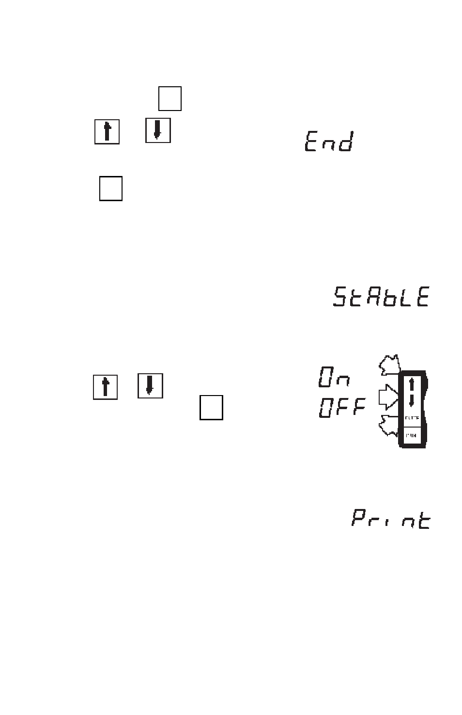 Print stable data only print block or display data, Print stable data only, Print block or display data | Ohaus I150-S Indicator User Manual | Page 44 / 76