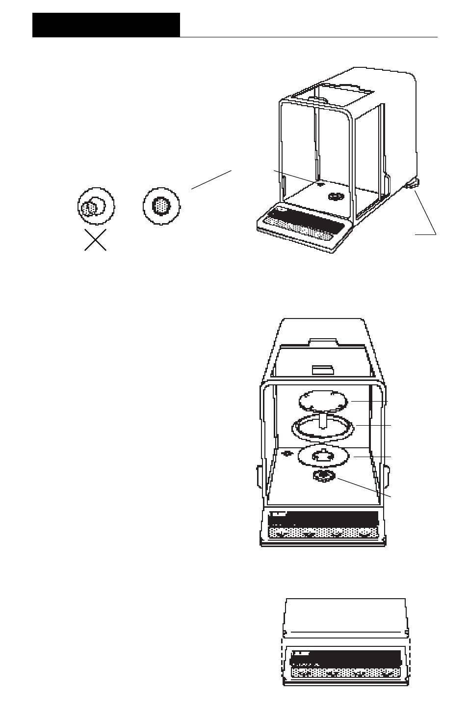 Leveling the balance, Installing the pan assembly, In-service cover | Installation | Ohaus AP250E ANALYTICAL Plus Electronic Balances User Manual | Page 10 / 128